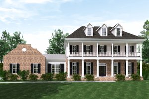 Southern Exterior - Front Elevation Plan #1071-19