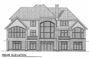 Exterior - Rear Elevation for Traditional House Plan #70-539 - 4 bed, 3.5 bath