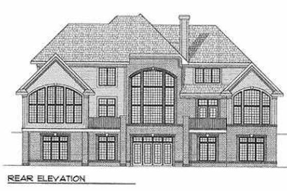 Exterior - Rear Elevation for Traditional House Plan #70-539 - 4 bed, 3.5 bath
