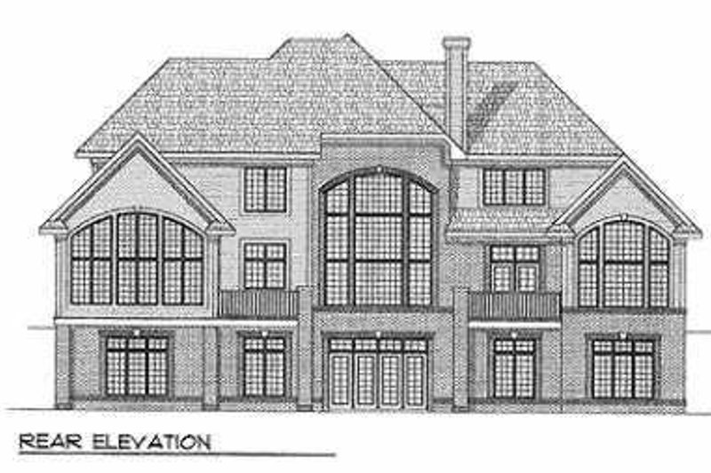 Home Plan - Exterior - Rear Elevation for Traditional House Plan #70-539 - 4 bed, 3.5 bath