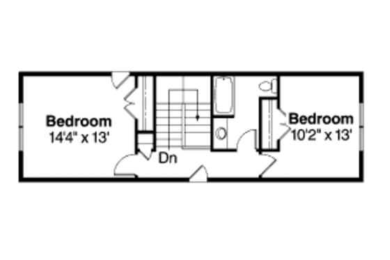 Floor Plan - Upper Floor for Craftsman House Plan #124-669 - 3 bed, 2.5 bath