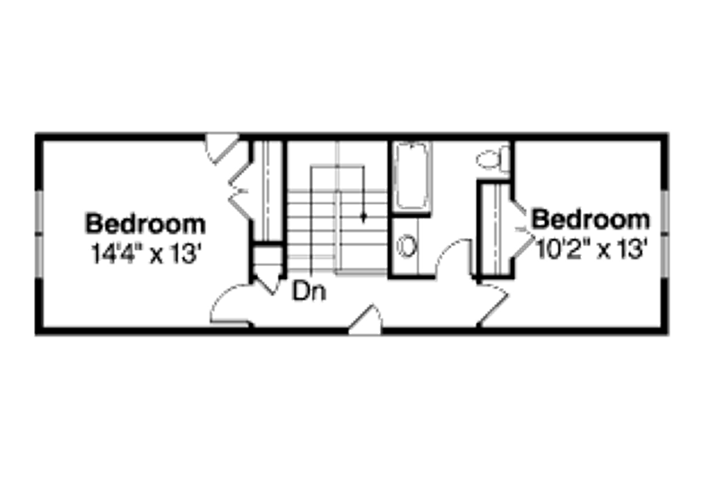 Home Plan - Floor Plan - Upper Floor for Craftsman House Plan #124-669 - 3 bed, 2.5 bath