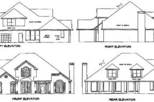 Exterior - Rear Elevation for Traditional House Plan #65-329 - 4 bed, 3.5 bath