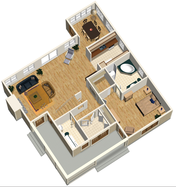 Home Plan - Country Floor Plan - Main Floor Plan #25-4744