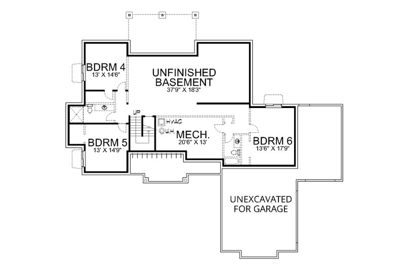 Dream House Plan - Floor Plan - Lower Floor for Prairie House Plan #112-319 - 6 bed, 4 bath