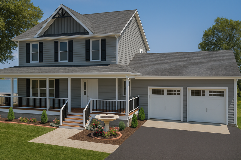 House Blueprint - Exterior - Front Elevation 3 for Farmhouse House Plan #1115-2 - 3 bed, 2.5 bath