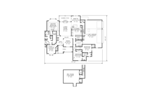 Floor Plan - Main Floor for European House Plan #65-544 - 3 bed, 2.5 bath