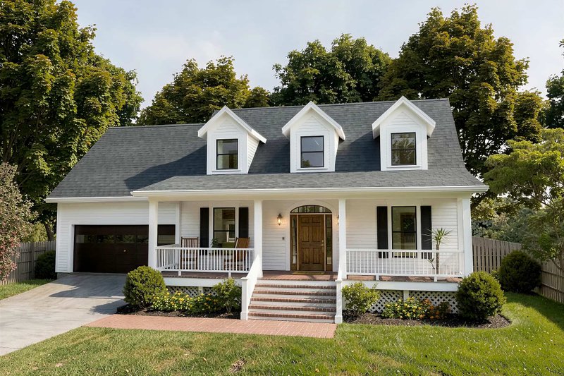 House Blueprint - Exterior - Front Elevation 2 for Farmhouse House Plan #79-377 - 3 bed, 2.5 bath