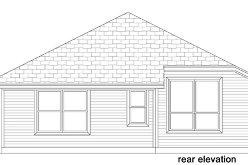 Home Plan - Exterior - Rear Elevation for Traditional House Plan #84-565 - 4 bed, 2 bath