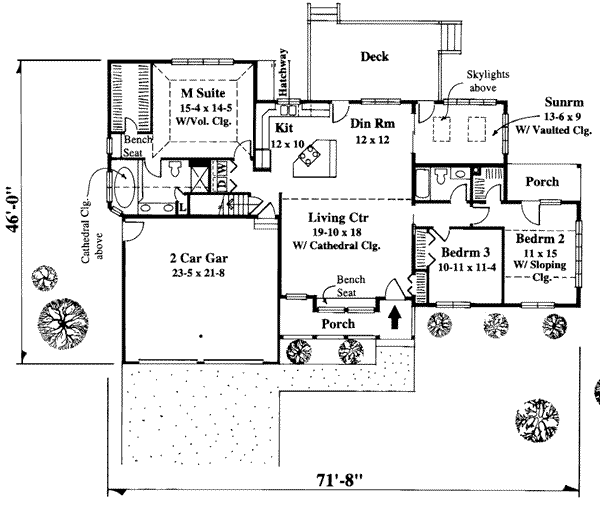 Ranch Floor Plan - Main Floor Plan #75-130