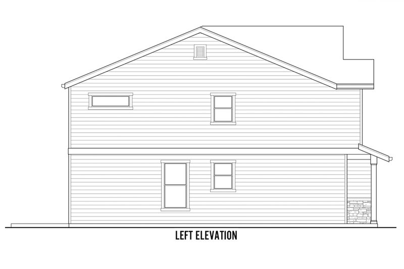 Home Plan - Left Side Elevation