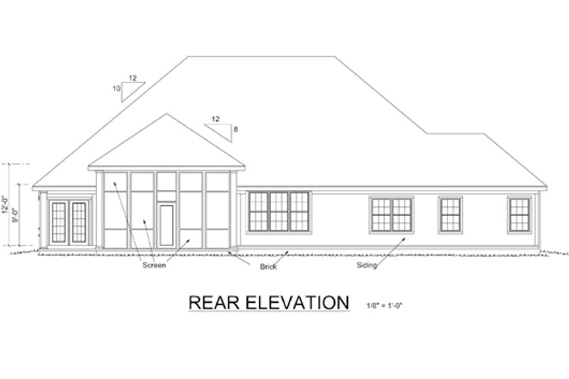 Dream House Plan - Exterior - Rear Elevation for Traditional House Plan #513-2045 - 4 bed, 3.5 bath
