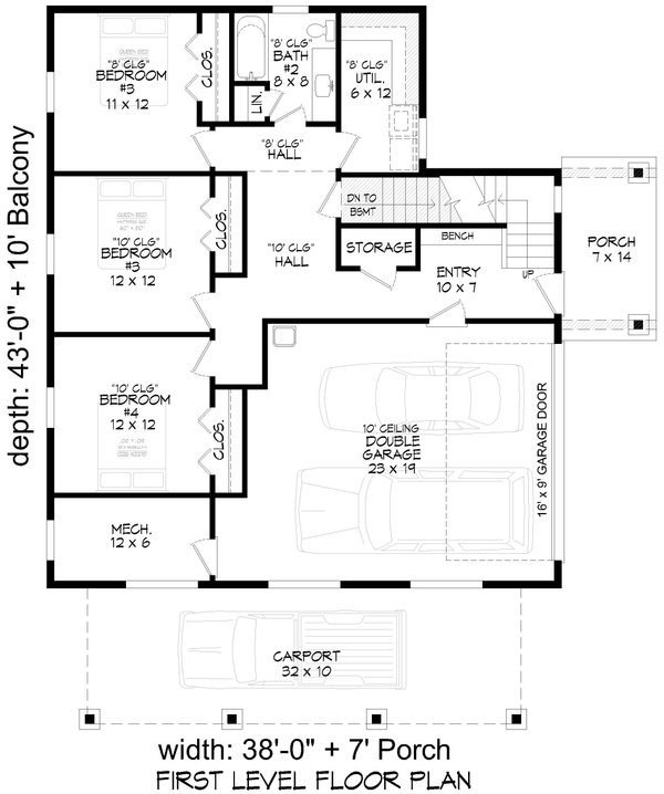 House Design - Contemporary Floor Plan - Main Floor Plan #932-1118