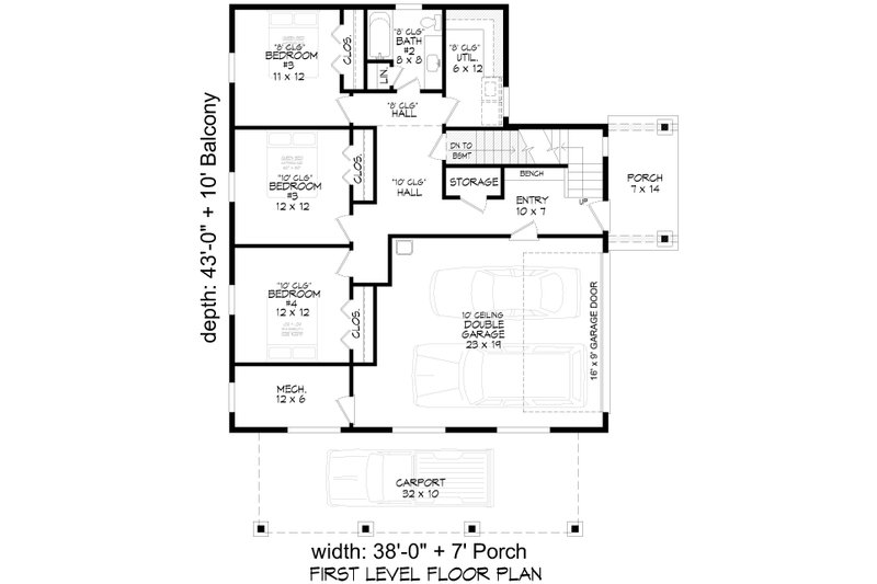 Dream House Plan - Floor Plan - Main Floor for Contemporary House Plan #932-1118 - 4 bed, 2.5 bath