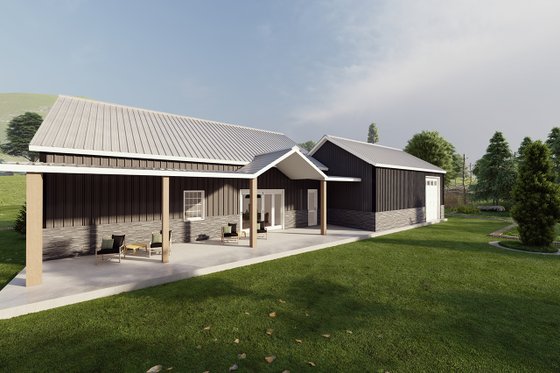 Exterior - Other Elevation 5 for Barndominium House Plan #1107-7 - 4 bed, 2.5 bath