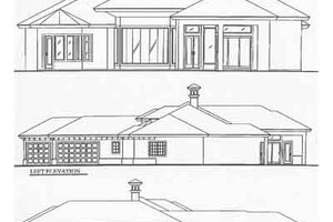 Exterior - Rear Elevation for Mediterranean House Plan #115-120 - 3 bed, 4 bath