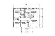 Cottage Style House Plan - 3 Beds 2 Baths 1067 Sq/Ft Plan #116-164 