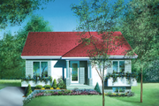 Cottage Style House Plan - 3 Beds 1 Baths 1108 Sq/Ft Plan #25-1081 