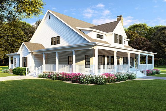 Exterior - Front Elevation 4 for Farmhouse House Plan #923-108 - 4 bed, 4 bath