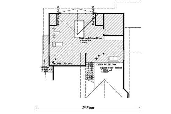 Floor Plan - Other Floor for Craftsman House Plan #476-1 - 3 bed, 2 bath