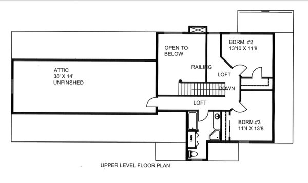 Architectural House Design - Craftsman Floor Plan - Upper Floor Plan #117-977