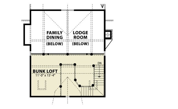House Plan Design - Ranch Floor Plan - Upper Floor Plan #54-589