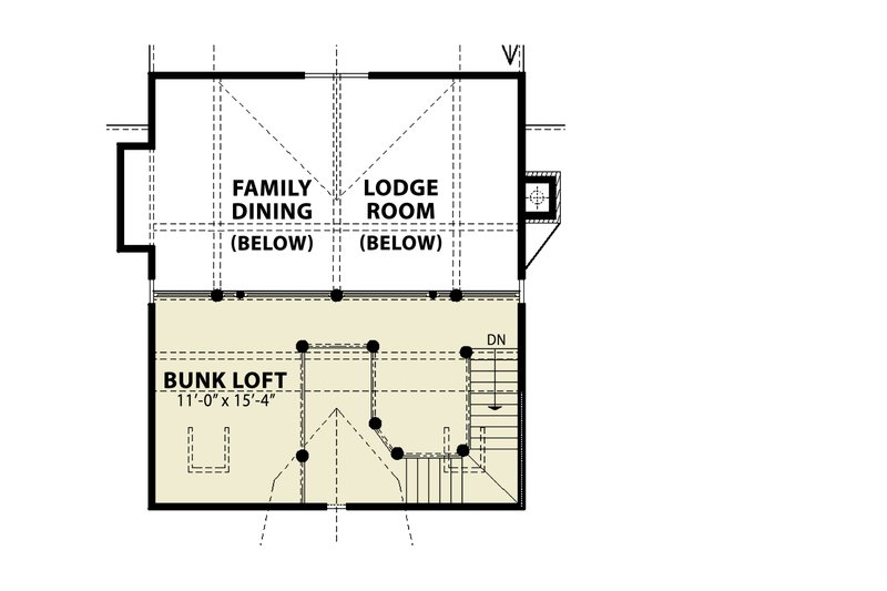 Dream House Plan - Floor Plan - Upper Floor for Ranch House Plan #54-589 - 2 bed, 2.5 bath
