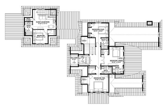 Floor Plan - Upper Floor for Country House Plan #928-337 - 4 bed, 4.5 bath