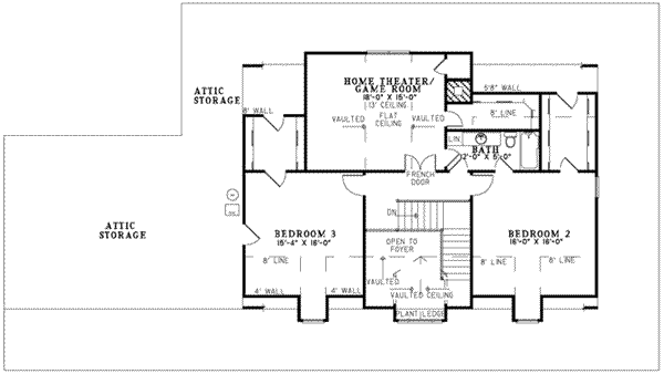Southern Floor Plan - Upper Floor Plan #17-2190