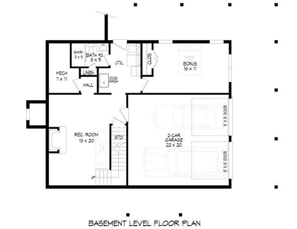 House Blueprint - Floor Plan - Other Floor for Cabin House Plan #932-1433 - 3 bed, 2.5 bath
