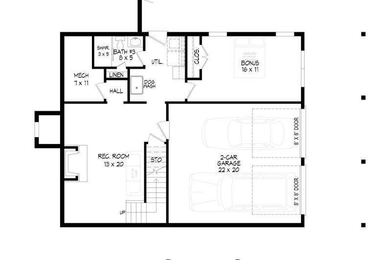 House Blueprint - Floor Plan - Other Floor for Cabin House Plan #932-1433 - 3 bed, 2.5 bath