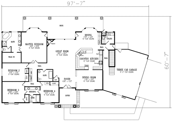 Home Plan - Traditional Floor Plan - Main Floor Plan #1-769