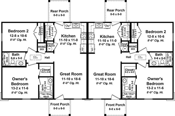Architectural House Design - Ranch Floor Plan - Main Floor Plan #21-471