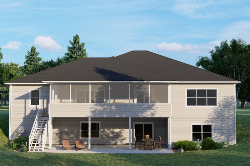 House Plan Design - Exterior - Rear Elevation for Ranch House Plan #1064-172 - 4 bed, 3.5 bath