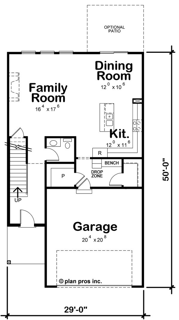 House Plan Design - Traditional Floor Plan - Main Floor Plan #20-2432
