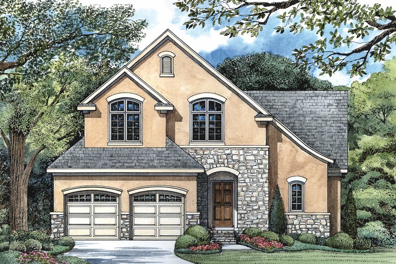 Dream House Plan - Exterior - Front Elevation 5 for European House Plan #20-1406 - 3 bed, 2.5 bath