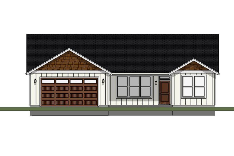 House Blueprint - Exterior - Front Elevation 3 for Traditional House Plan #943-60 - 3 bed, 2 bath