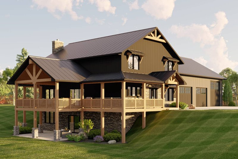 Architectural House Design - Exterior - Other Elevation 1 for Barndominium House Plan #1064-223 - 3 bed, 2.5 bath
