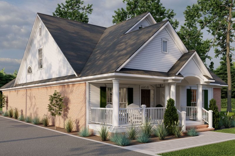 Home Plan - Exterior - Front Elevation 4 for Traditional House Plan #17-2003 - 3 bed, 2.5 bath