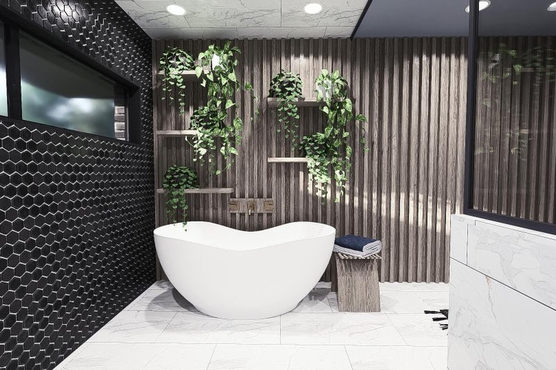House Design - Interior - Master Bathroom 1 for Contemporary House Plan #1095-1 - 4 bed, 3.5 bath