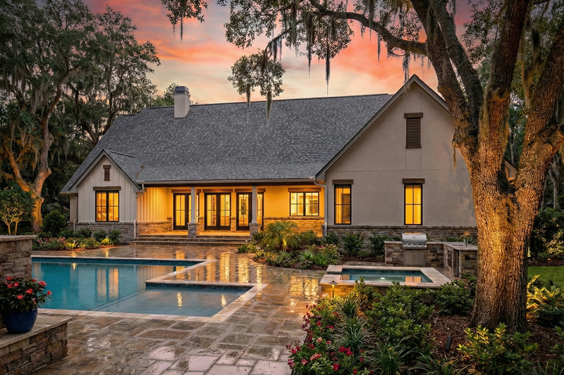 House Design - Exterior - Rear Elevation for Farmhouse House Plan #120-297 - 4 bed, 3.5 bath