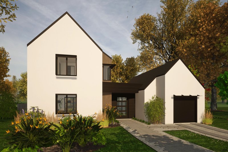 Home Plan - Exterior - Other Elevation for Contemporary House Plan #80-223 - 3 bed, 3 bath
