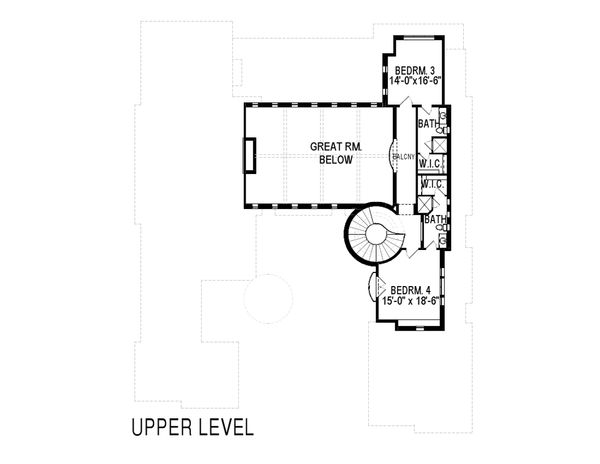 Architectural House Design - Mediterranean Floor Plan - Upper Floor Plan #920-66
