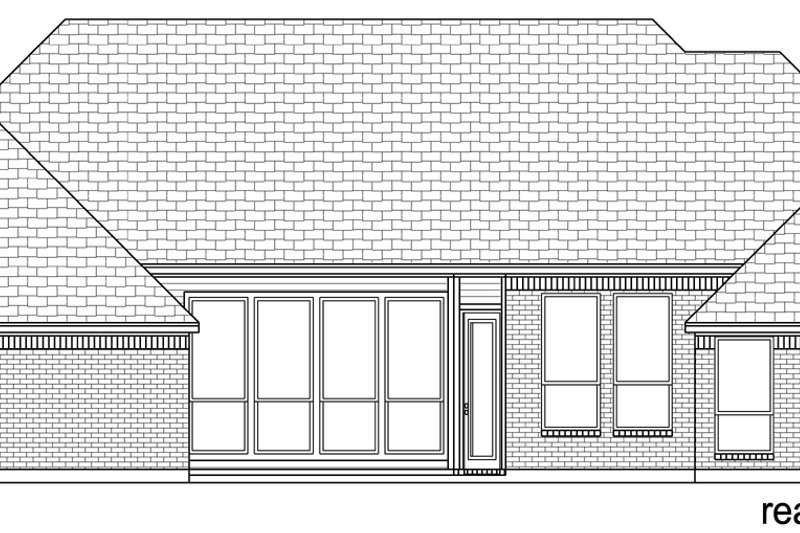 Architectural House Design - Exterior - Rear Elevation for Traditional House Plan #84-594 - 4 bed, 3 bath