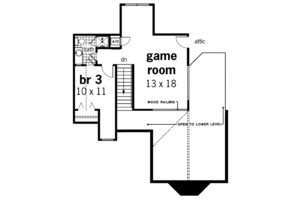 Floor Plan - Upper Floor for Traditional House Plan #45-193 - 3 bed, 3 bath