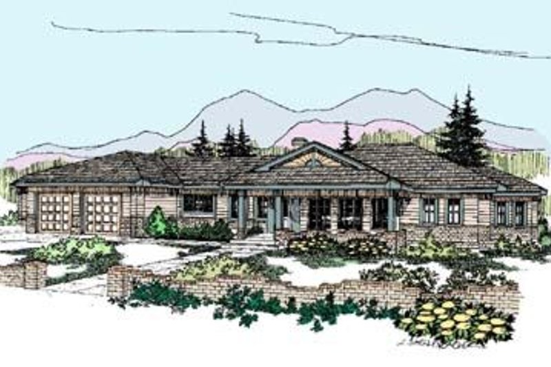 Dream House Plan - Ranch Exterior - Front Elevation Plan #60-273
