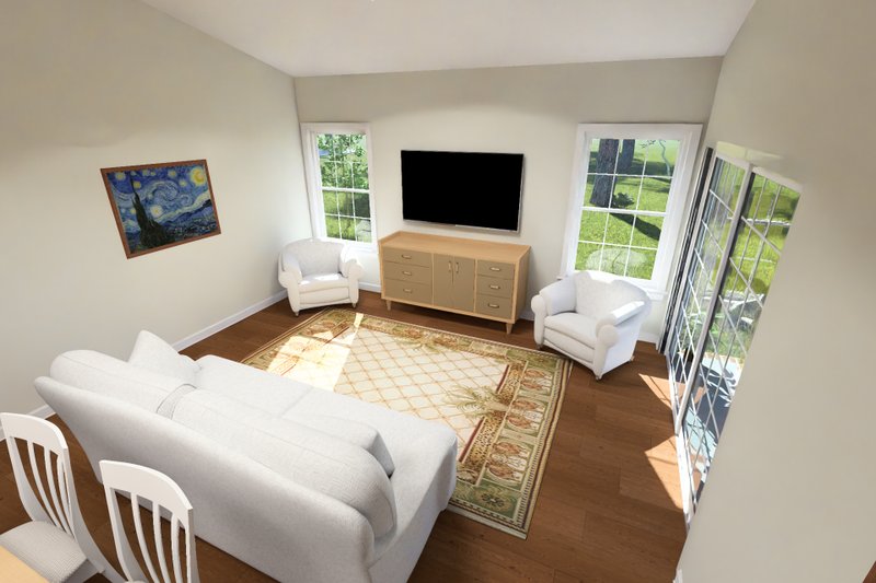 House Blueprint - Interior - Family Room 1 for Cottage House Plan #513-2448 - 4 bed, 3 bath