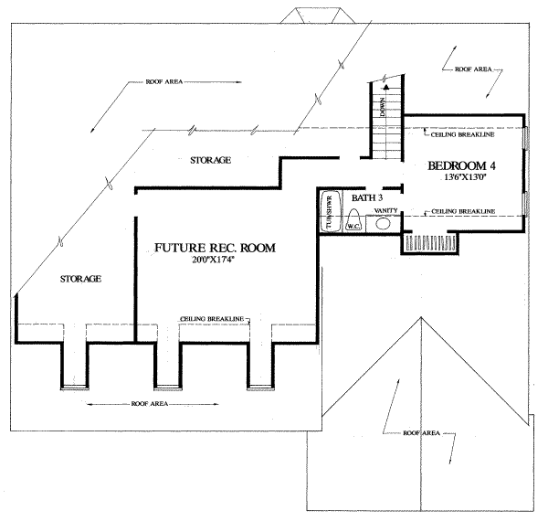 House Plan Design - Country Floor Plan - Upper Floor Plan #137-182