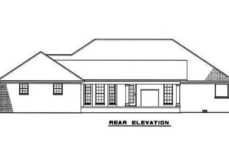 Architectural House Design - Exterior - Rear Elevation for Traditional House Plan #17-2293 - 3 bed, 2.5 bath