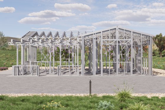 Exterior - Front Elevation 7 for Adobe / Southwestern House Plan #1106-155 - 2 bed, 2 bath